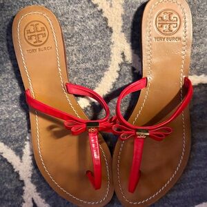 Tory Burch Red Bow Sandals